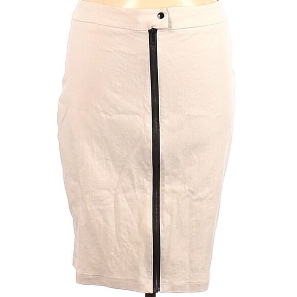 GR.DANO Minimalist Stretch Exposed Zipper Midi Skirt M - Picture 2 of 7